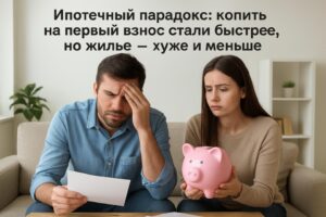 Ипотечный парадокс: копить на первый взнос стали быстрее, но жилье — хуже и меньше