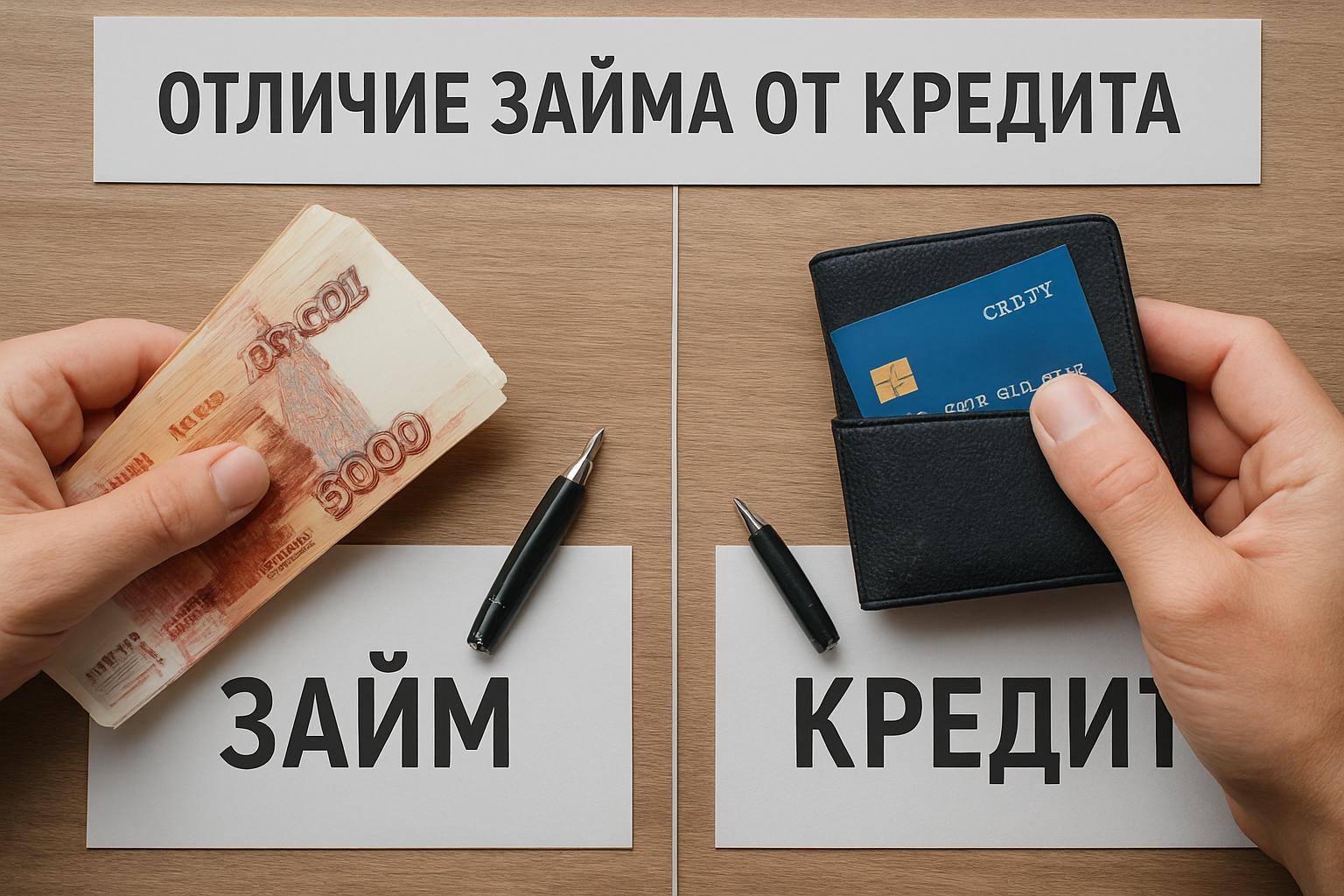 Отличие займа от кредита — полное сравнение, плюсы и минусы, что выбрать