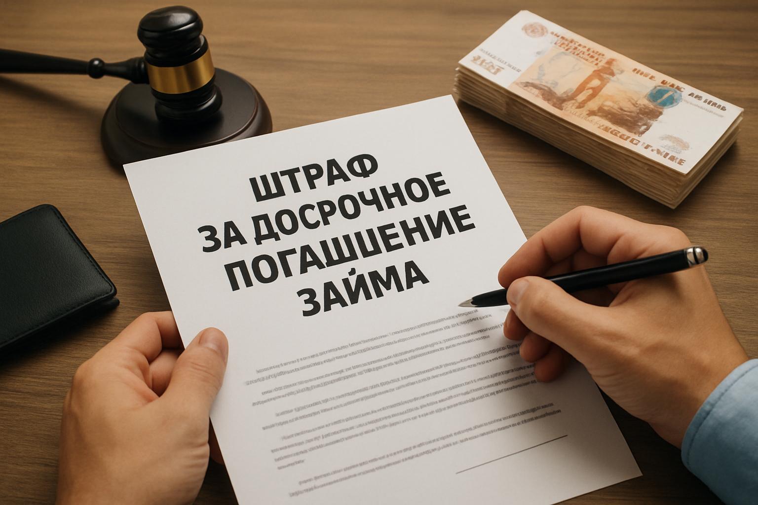 Штраф за досрочное погашение займа — законно ли, что делать, как вернуть