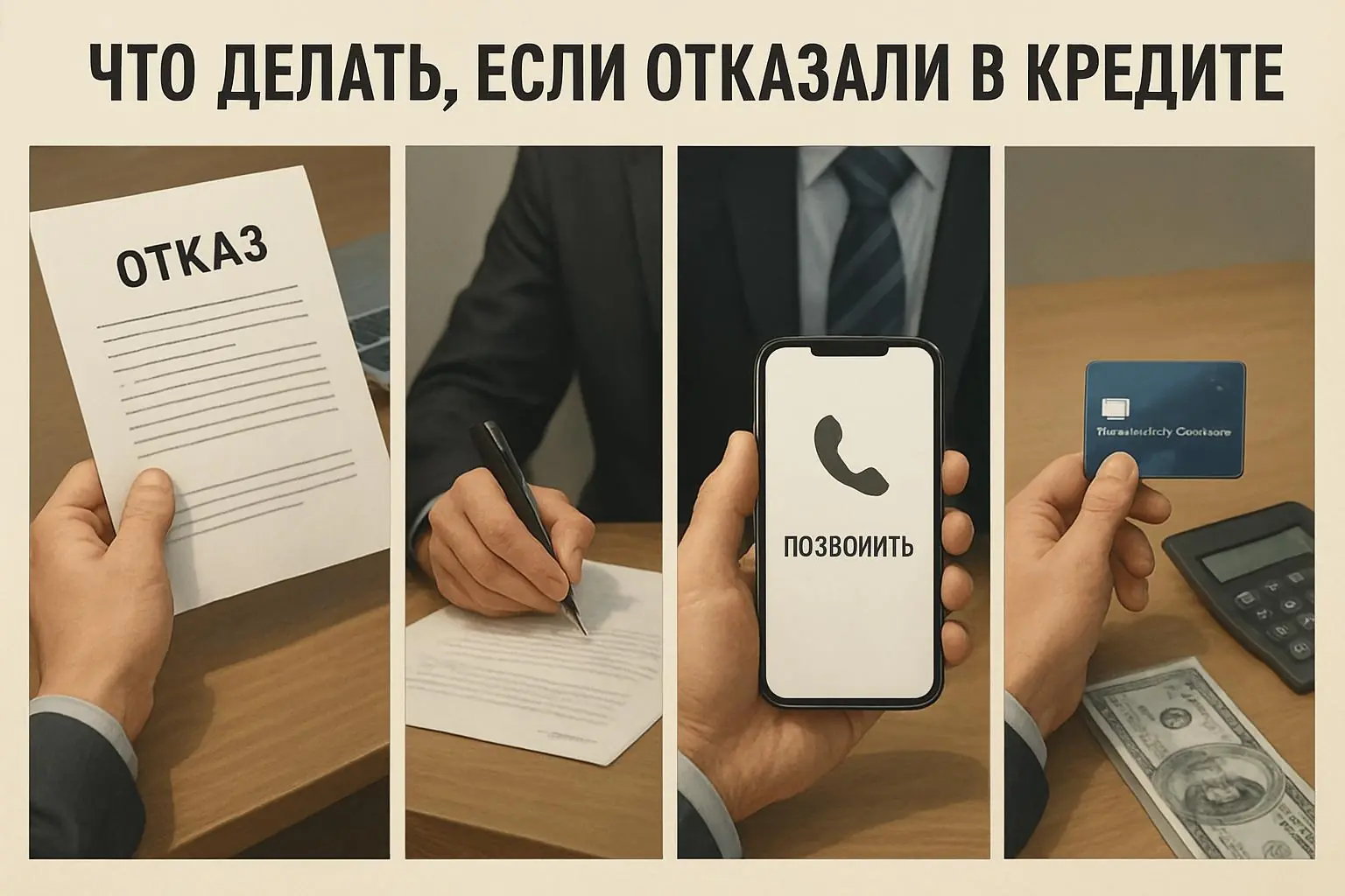 Что делать, если отказали в кредите — пошаговая инструкция, кредит после отказа