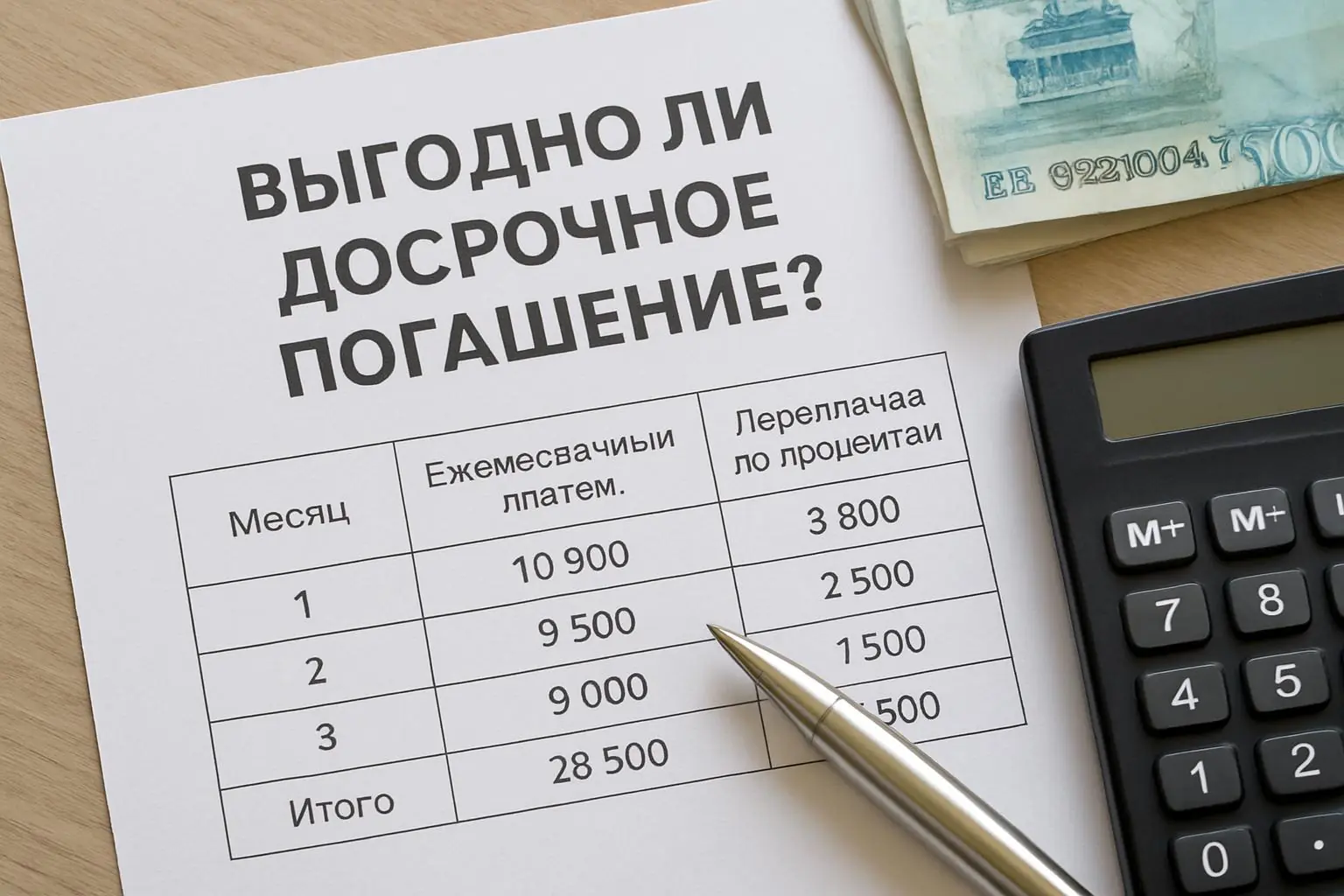 Выгодно ли досрочное погашение — расчет и примеры