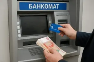 Снятие наличных с кредитной карты в банкомате другого банка