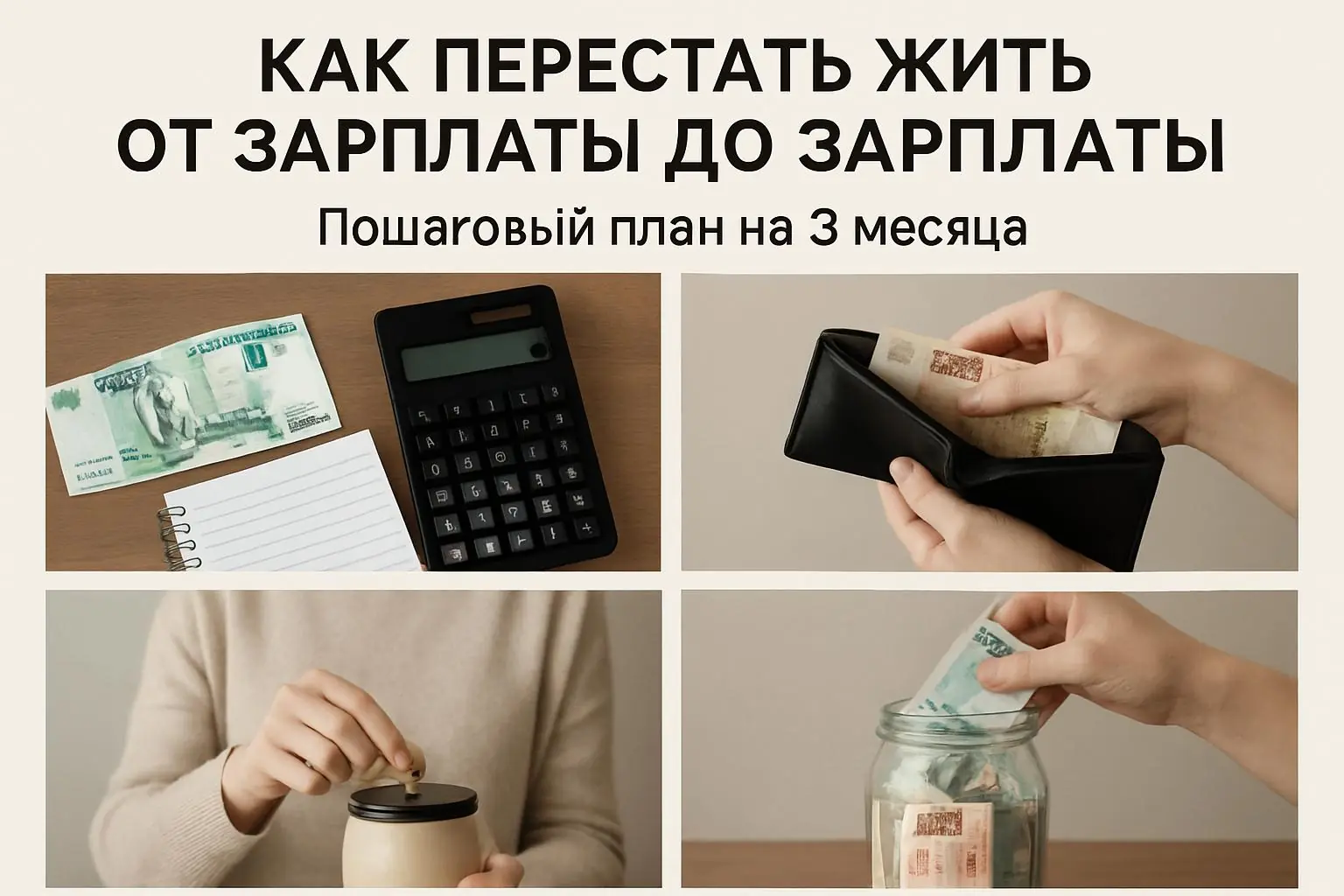 Как перестать жить от зарплаты до зарплаты — пошаговый план на 3 месяца