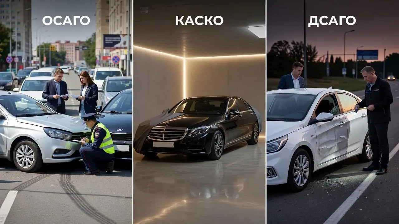 Виды страхования автомобиля — ОСАГО, КАСКО, ДСАГО
