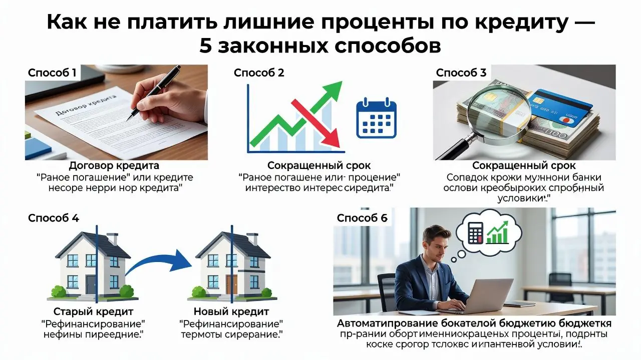 Как не платить лишние проценты по кредиту — 5 законных способов