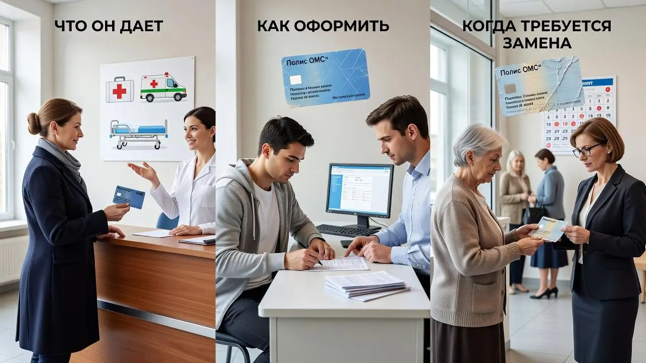 Полис ОМС: что он дает, как оформить и когда требуется замена